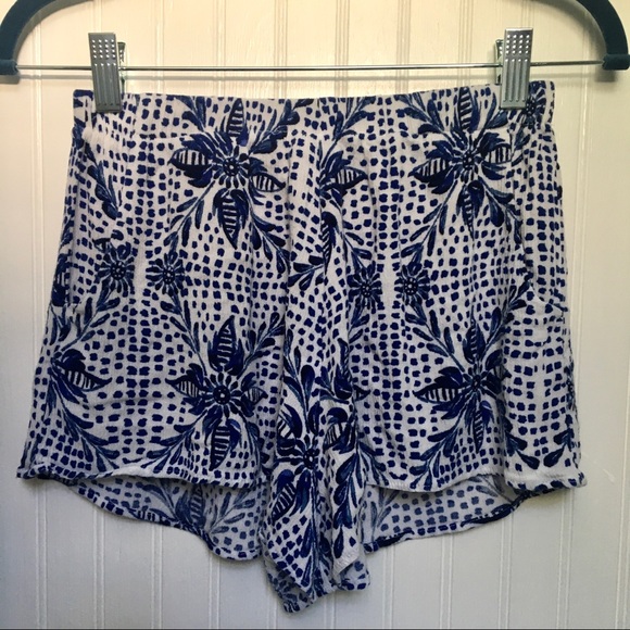 Show Me Your MuMu Pants - SMYM Mumu Blue & White Shorts XS
